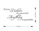 Believe in Yourself Quotes Wall Decal Motivational Vinyl Art Stickers